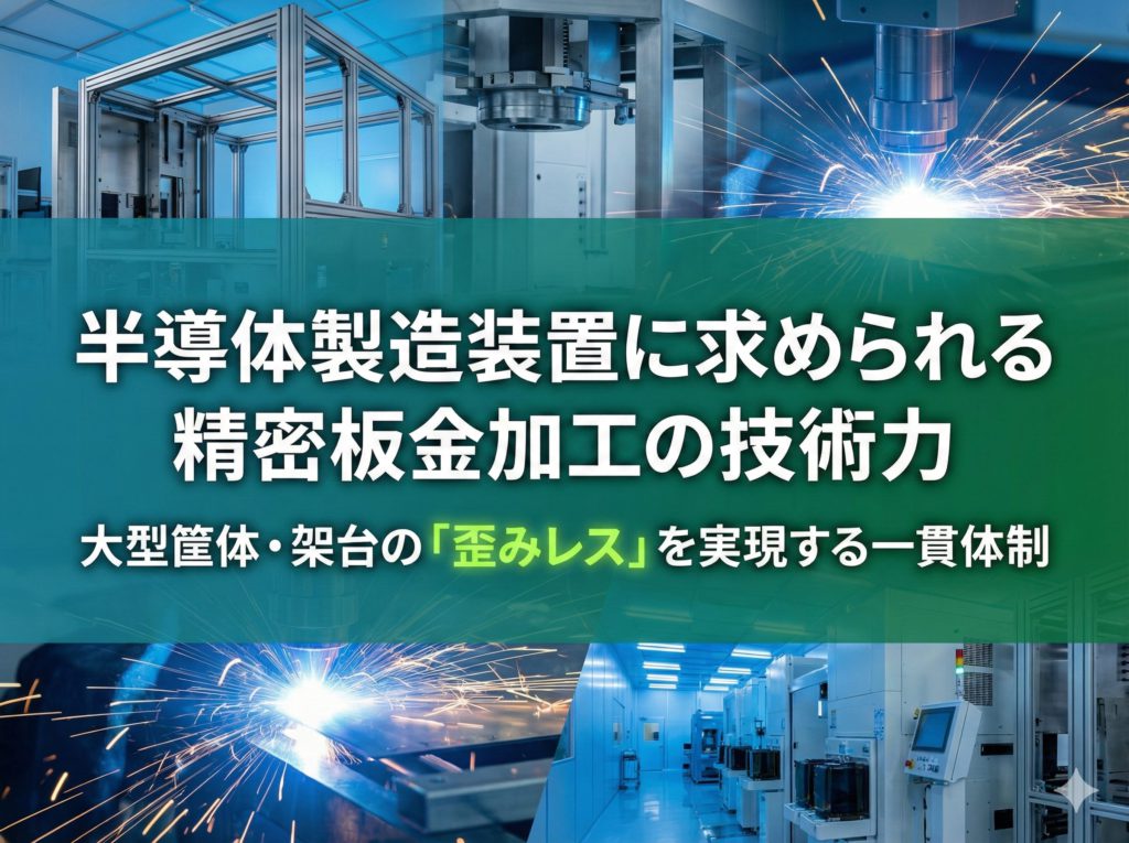 半導体製造を支える精密板金加工の技術力｜板金部品・筐体、架台の設計・製作の課題を解決する一貫体制